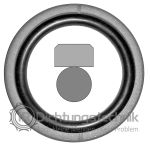 Kolbendichtung PS-10 10,0 x 5,1 x 2,2 mm PTFE-Bronze mit O-Ring  4,8 x 1,8 mm NBR 70 +/- 5 Shore A schwarz/black